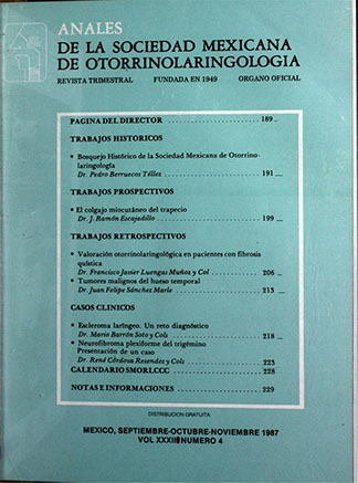 Anales Otorrinolaringología Mexicana